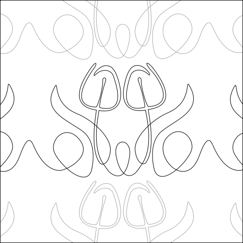 Tulip Twins Border - quilting pantograph