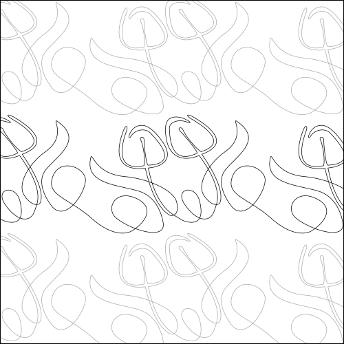 Tulip Twins - Free Quilting Pantograph