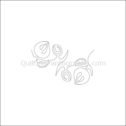 Twirling Tulip Flip - quilting pantograph