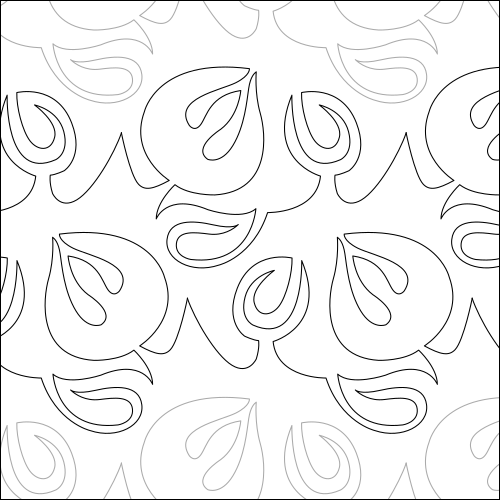 Twirling Tulip - quilting pantograph