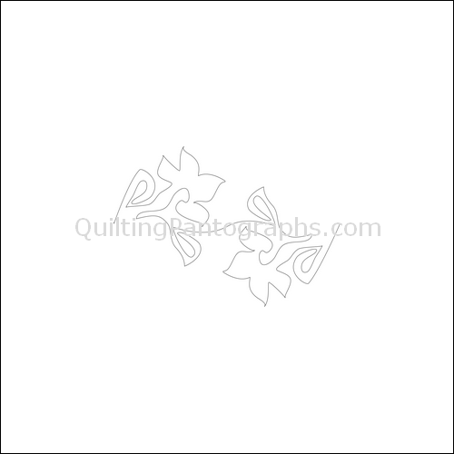Wall Flower Flip - quilting pantograph