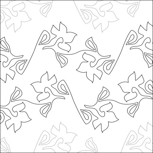 Wall Flower Flip - quilting pantograph