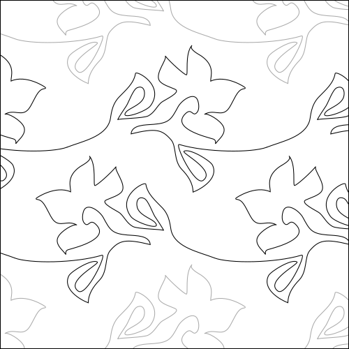 Wall Flower - quilting pantograph