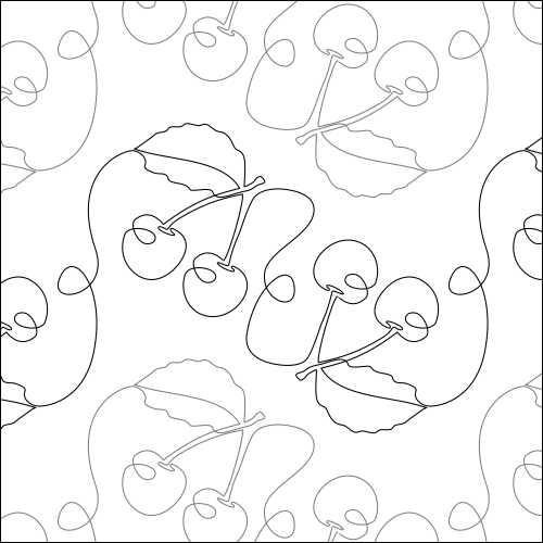 Cherries Jubilee - quilting pantograph