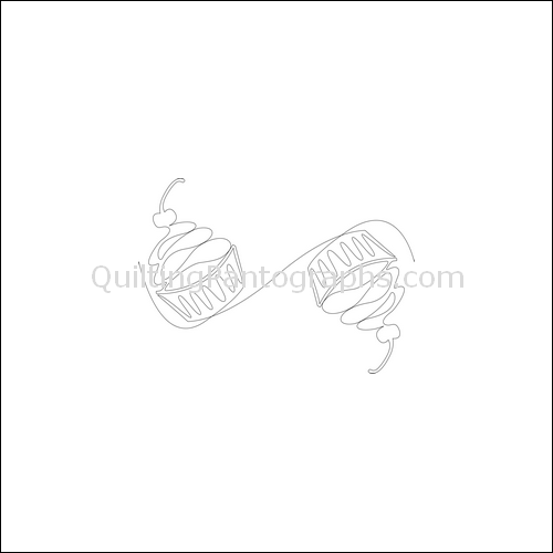 Cherry Cupcakes - quilting pantograph