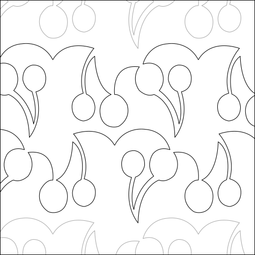Cherry Flip - quilting pantograph