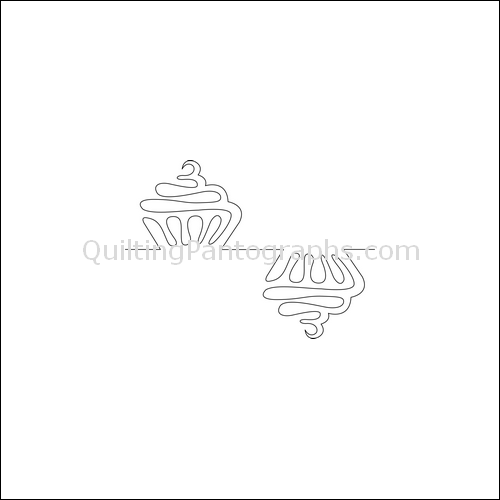Gracie's Cupcakes - quilting pantograph