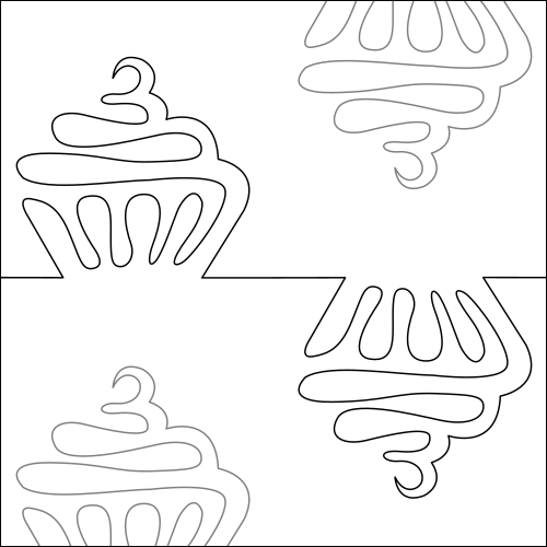 Gracie's Cupcakes - quilting pantograph