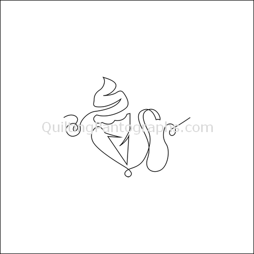 Ice Cream Cone - quilting pantograph