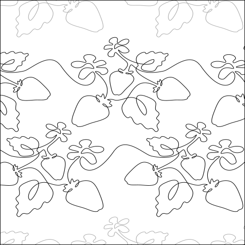 Strawberry Patch - quilting pantograph