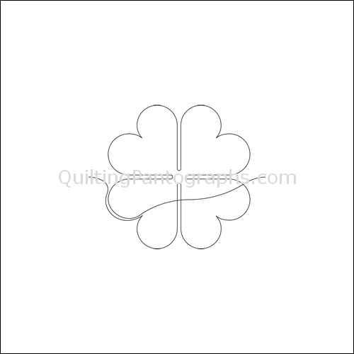 Four Leaf Clover - quilting pantograph