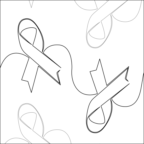 Cancer Ribbon - Quilting Pantograph Pattern — Quilting Pantographs