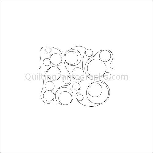 Bubble Circles - quilting pantograph