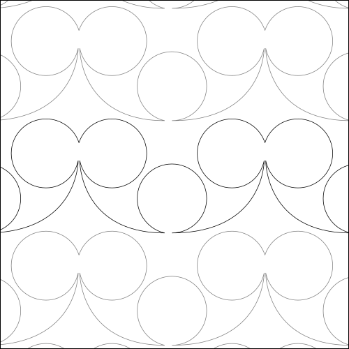 Circle Pebbles - quilting pantograph
