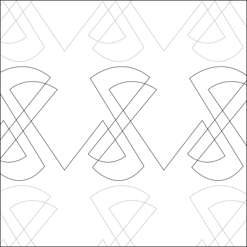 Hourglass Melody High - quilting pantograph