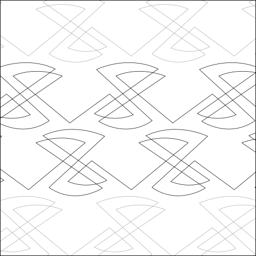 Hourglass Melody Low - quilting pantograph