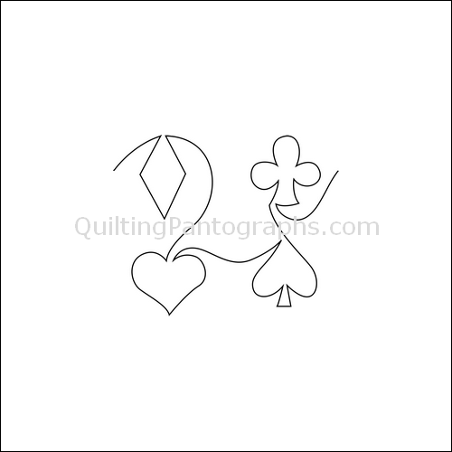 Playing Cards - quilting pantograph