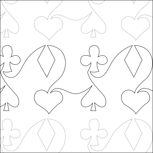 Playing Cards - quilting pantograph