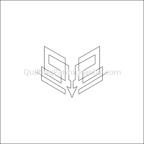 Squared Arrow - quilting pantograph