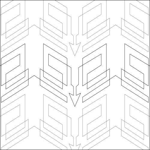 Squared Arrow - quilting pantograph