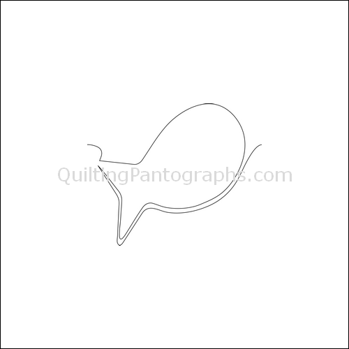 Goldie Goldfish - quilting pantograph