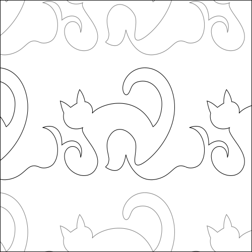 Halloween Cat - quilting pantograph