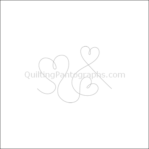 Dancing Hearts - quilting pantograph