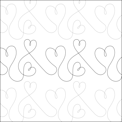 Dancing Hearts - quilting pantograph