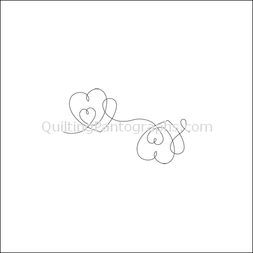 Heart Flip- quilting pantograph