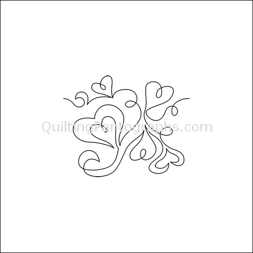 Tumbling Hearts - quilting pantograph