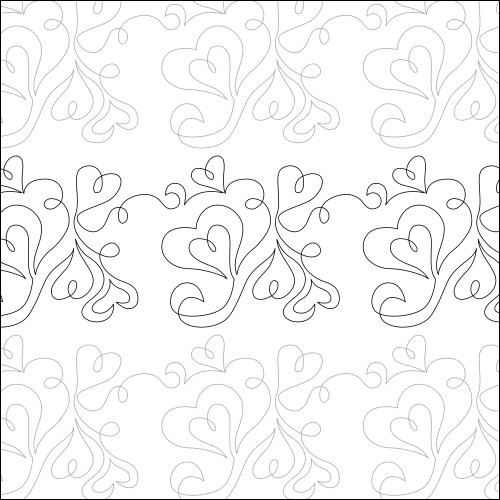Tumbling Hearts - quilting pantograph
