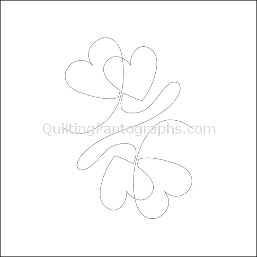 Two Hearts Flip - quilting pantograph