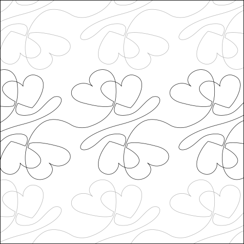 Two Hearts Flip - quilting pantograph