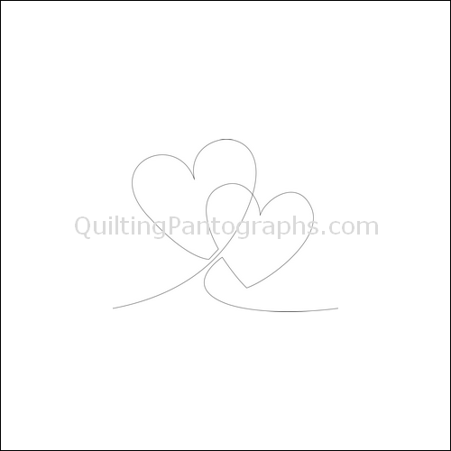 Two Hearts - quilting pantograph