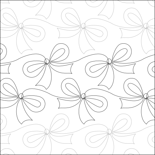 Christmas Bow - quilting pantograph