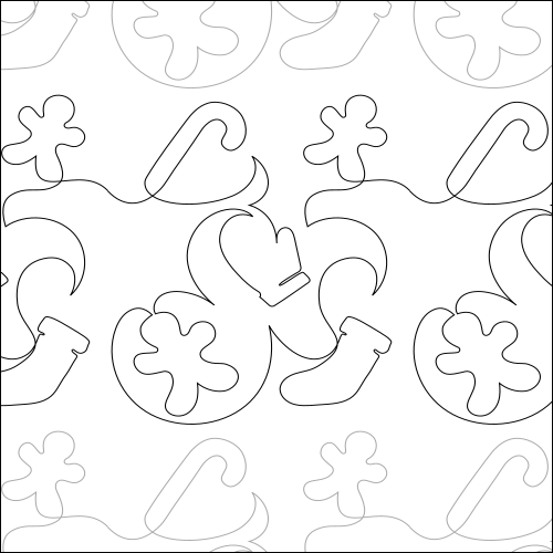 Christmas Cookies - quilting pantograph