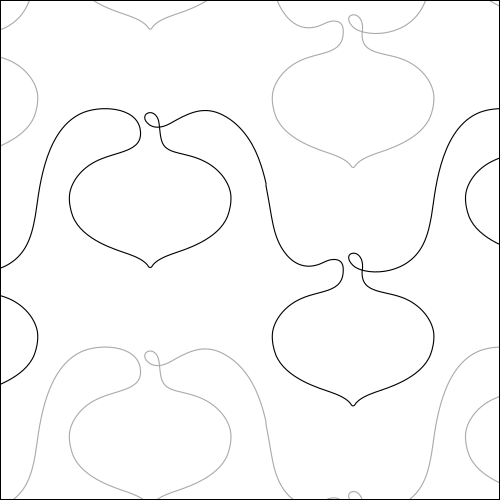 Christmas Ornaments Clear - quilting pantograph
