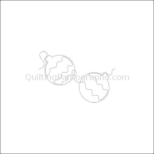Christmas Ornaments Round - quilting pantograph