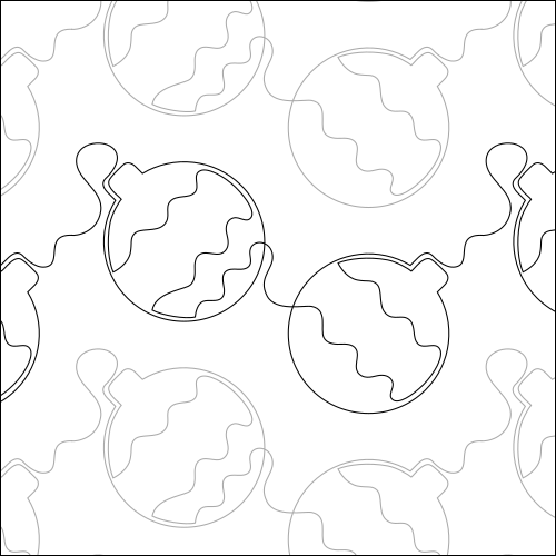 Christmas Ornaments Round - quilting pantograph