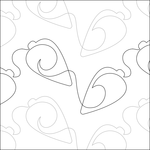 Christmas Ornaments Swirls - quilting pantograph