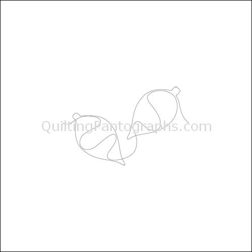 Christmas Ornaments Teardrop - quilting pantograph