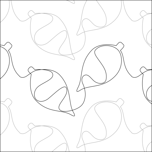 Christmas Ornaments Teardrop - quilting pantograph