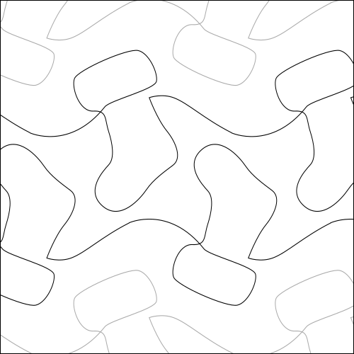 Christmas Stocking - quilting pantograph