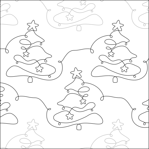 Christmas Tree - Quilting Pantograph Pattern — QuiltingPantographs.com
