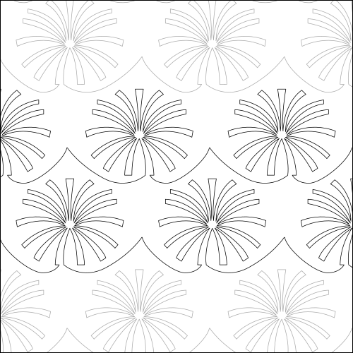 Firework Sparkler - quilting pantograph