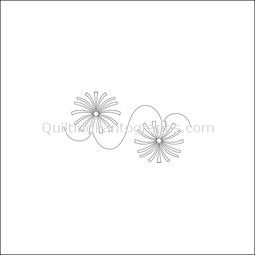 Firework Show - quilting pantograph