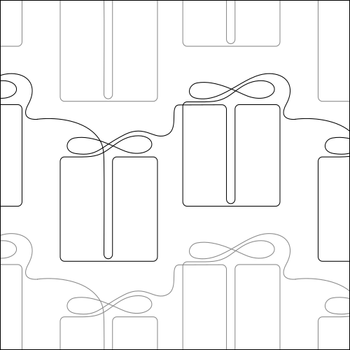 Gift Boxes - quilting pantograph