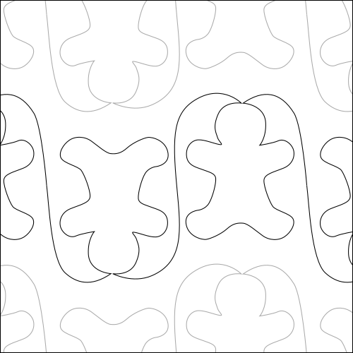 Gingerbread Men- quilting pantograph