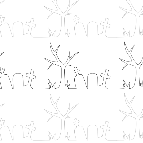 Graveyard Border - quilting pantograph