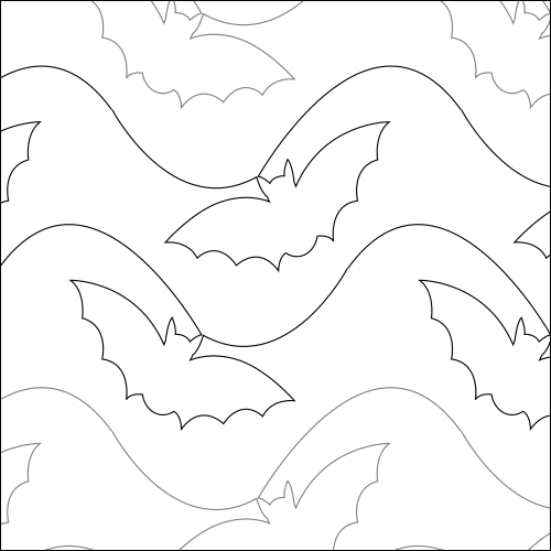 Halloween Bat - quilting pantograph